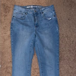 Light wash blue jeans